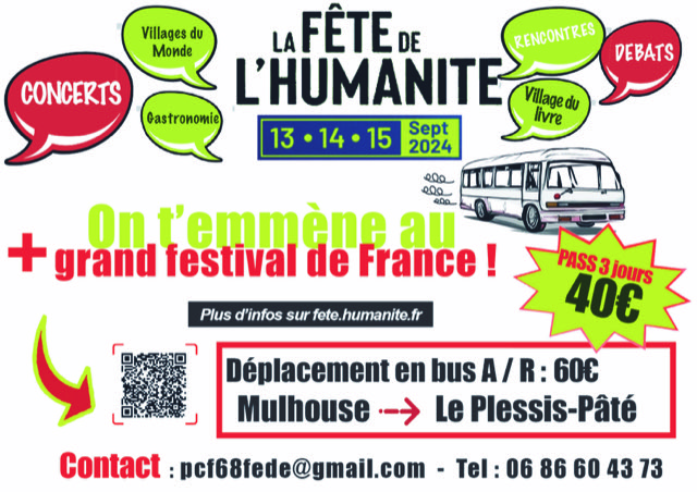Cet après-midi, des militants du <a href="/pcfmulhouse/">PCF Mulhouse</a> ont distribué des flyer pour faire connaitre la <a href="/FetedelHumanite/">Fête de l'Humanité</a> et le bus au départ de plusieurs villes du Haut-Rhin #Mulhouse #Colmar #Alsace
👉 pour s'y inscrire en 2 clics : framaforms.org/inscription-au…
#festival #fetedelhuma