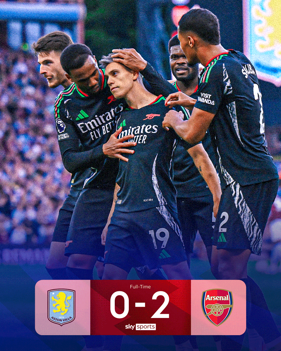 SkySportsPL's tweet photo. Three points for Arsenal at Villa Park 💪🔴 https://t.co/ucDv2hoBfr
