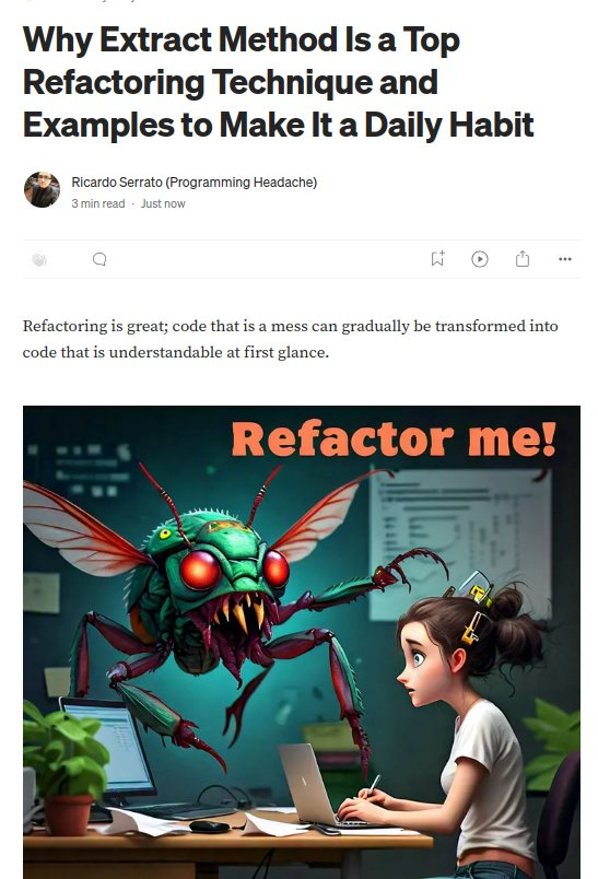 ProgHeadache's tweet photo. https://t.co/0MHzX9Ubjh

#refactoring #cleancode #programming #cleanprogramming https://t.co/tlIJT1vfV3