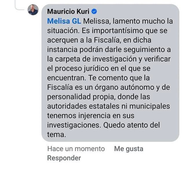 Familia hermosa, la bella Olivia sigue sin recibir la justicia que se merece. Queremos actualizarles que YA HAY DENUNCIA EN FISCALIA, incluso testigos directos y ya se tiene nombre del tipo y dirección. No entendemos que más quiere la autoridad, ya les hicimos todo el trabajo y
