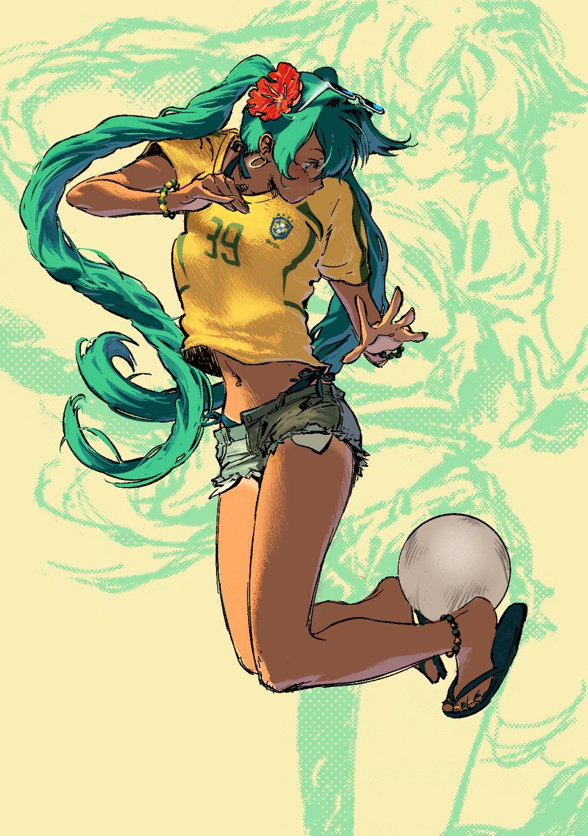 111papilio's tweet image. brazil miku! so fun