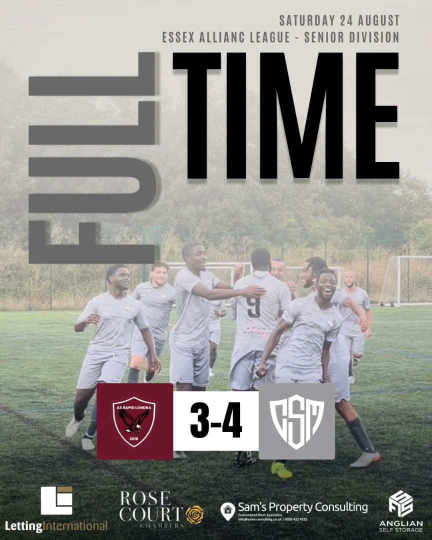 CSMLondonFC's tweet photo. 🏆 @EssexAllianceFL Senior Division
⚪ Rapid Londra 3-4 @CSMLondonFC
⚽ @lukewm_ - @mik3yyyyyy - Abubaker - @JS_Jones1
⭐ Abubaker

2-0 up... 3-2 down... An immediate equaliser and then the winner in the 6th min of added time to spark wild celebrations at the death!

#CSM https://t.co/sG2EXSqENn