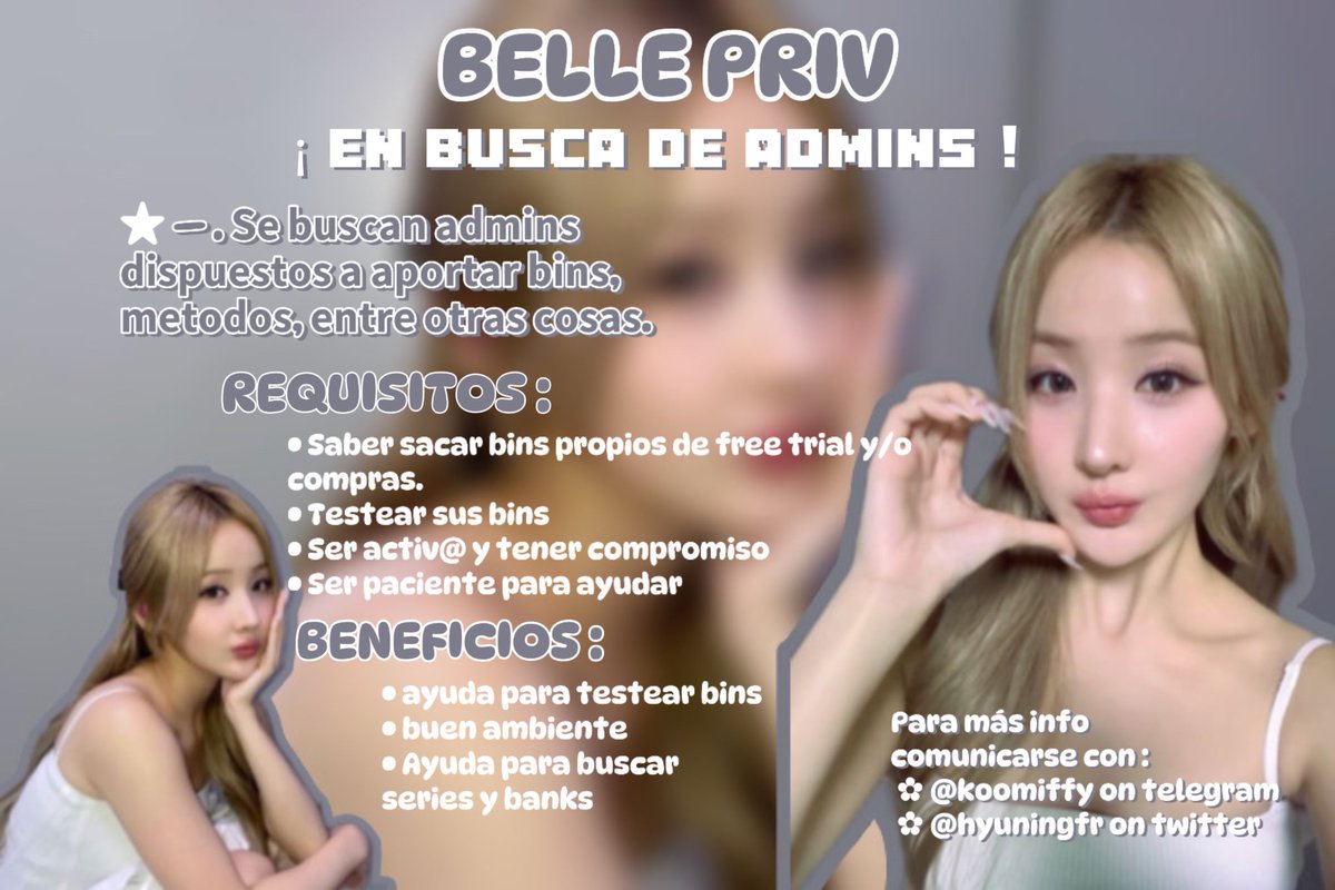 𝗕𝗘𝗟𝗟𝗘 𝗣𝗥𝗜𝗩  busca admins .ᐟ

𝖻𝗎𝗌𝖼𝖺𝗆𝗈𝗌 𝖺𝖽𝗆𝗂𝗇 𝗊𝗎𝖾 𝗌𝖾𝗉𝖺𝗇 𝗌𝖺𝖼𝖺𝗋 𝖻𝗂𝗇𝗌 𝗉𝗋𝗈𝗉𝗂𝗈𝗌 𝗒 𝗊𝗎𝖾 𝗌𝖾 𝖼𝗈𝗆𝗉𝗋𝗈𝗆𝖾𝗍𝖺𝗇 𝖺 𝗌𝖾𝗋 𝖺𝖽𝗆𝗂𝗇𝗌 𝖺𝖼𝗍𝗂𝗏𝗈𝗌 💞
𝗌𝗂 𝖽𝖾𝗌𝖾𝖺 𝗌𝖾𝗋 𝗉𝖺𝗋𝗍𝖾 𝖽𝖾𝗅 𝗉𝗋𝗂𝗏 𝗁𝖺‌𝖻𝗅𝖺𝗆𝖾 𝖺 <a href="/hyuningfr/">nini</a>