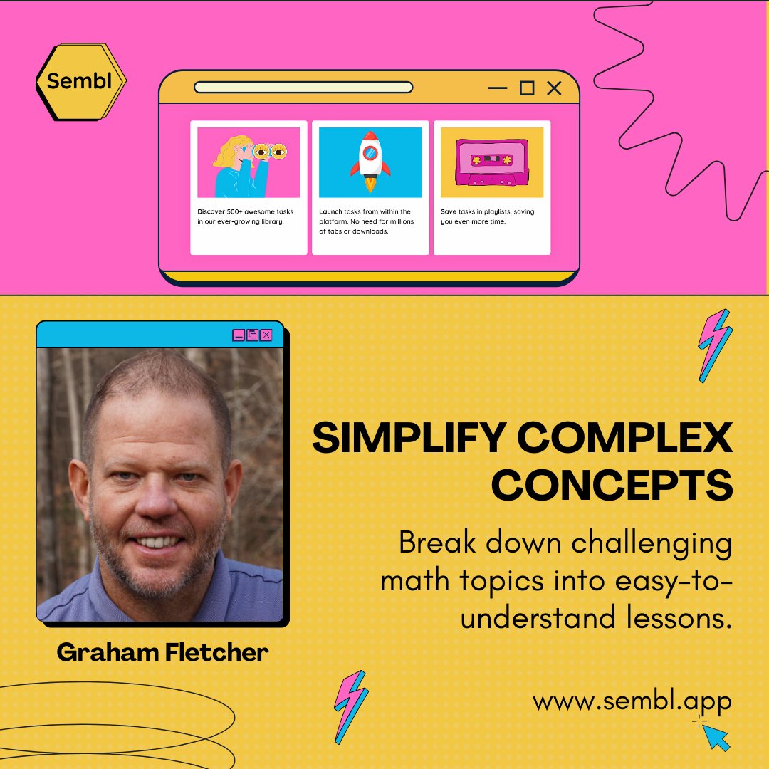 sembl_ed's tweet photo. #Math doesn’t have to be a nightmare! 💪 At #Sembl, we believe everyone can master math. Our lessons are designed to make learning fun and effective. Let's make math your new favorite subject with https://t.co/eHgcYuijtR!
#MathMagic #MathTips #EducationMatters #Power #teacherlife https://t.co/sxdj8lVDkZ