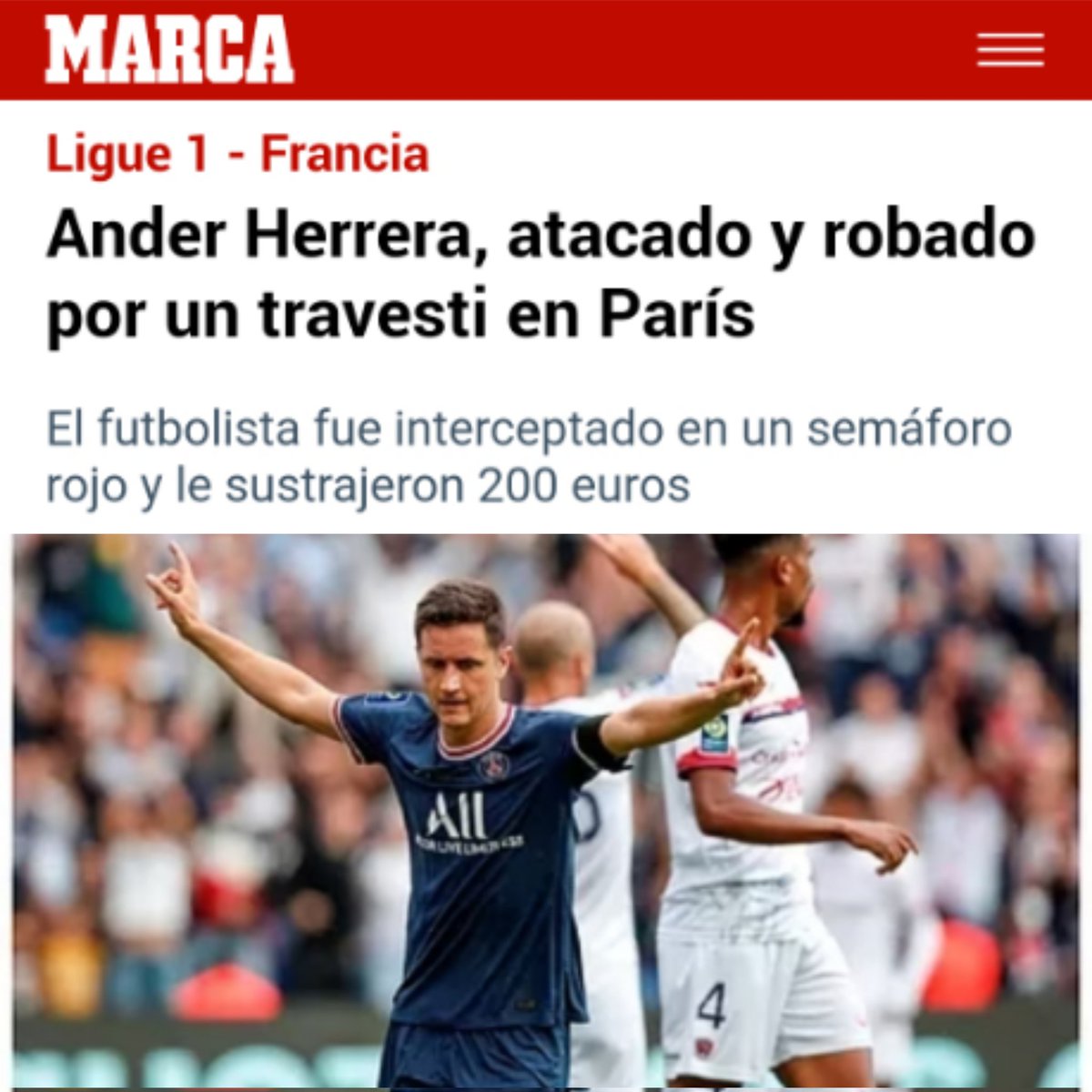 McLovinismo's tweet photo. HONOR al travelo que atracó a la escoria humana de Ander Herrera. https://t.co/wPyT8YIkd0