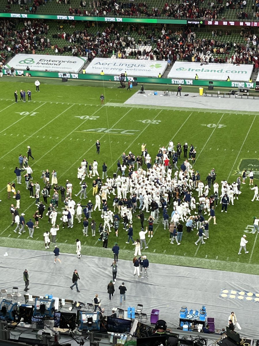 Alright then, Tech. Gotta concede — pretty baller move to play “Welcome to Atlanta” after pulling off the upset.