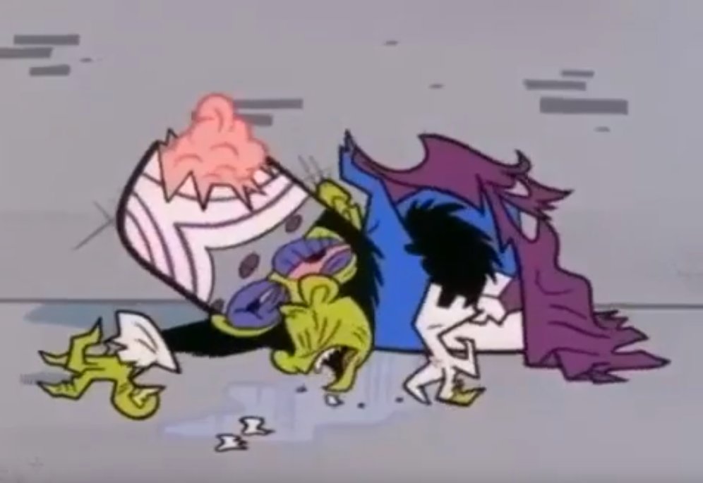 professor_lex's tweet image. You said someone should draw Peacock getting jumped like Mojo Jojo in MM61 @MunozSamurai, so I gave it my best shot.