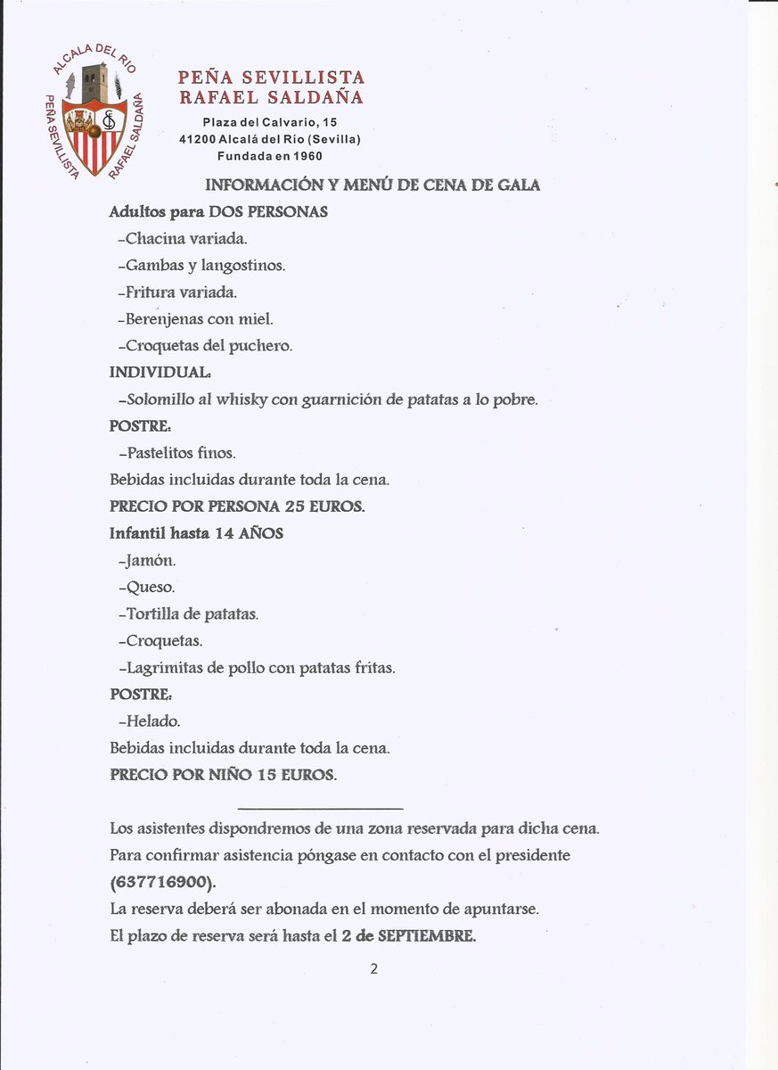 Peña Sevillista Alcalá del Río tweet media