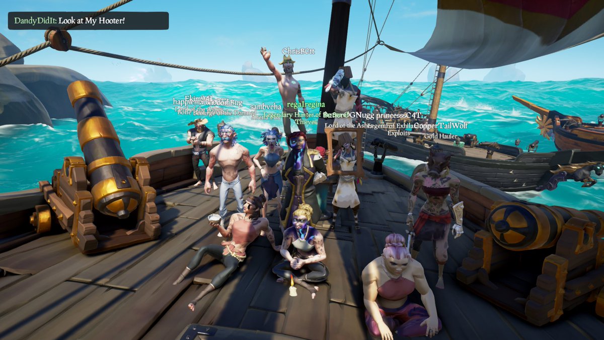 Mama Headache (@thejackieb) on Twitter photo <a href="/SeaOfThieves/">Sea of Thieves</a> My pirate is sitting down front center but more importantly is <a href="/RegaIRegina/">RegalRegina</a> behind me who held her 4th arena style sloop event for charity today. She has raised over $6K w/ events for worthy animal charities and I can’t think of anyone more deserving of a blue hat! #bemorepirate <a href="/SeaOfThieves/">Sea of Thieves</a> My pirate is sitting down front center but more importantly is <a href="/RegaIRegina/">RegalRegina</a> behind me who held her 4th arena style sloop event for charity today. She has raised over $6K w/ events for worthy animal charities and I can’t think of anyone more deserving of a blue hat! #bemorepirate