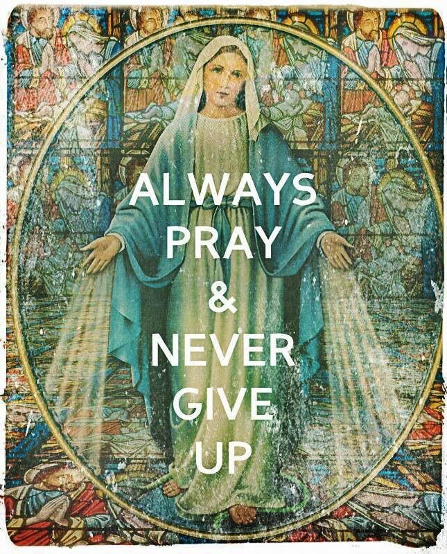 "In times of darkness; holding the Rosary is like holding our Blessed Mother's Hand." 

Run to Mary and pray your Rosary!