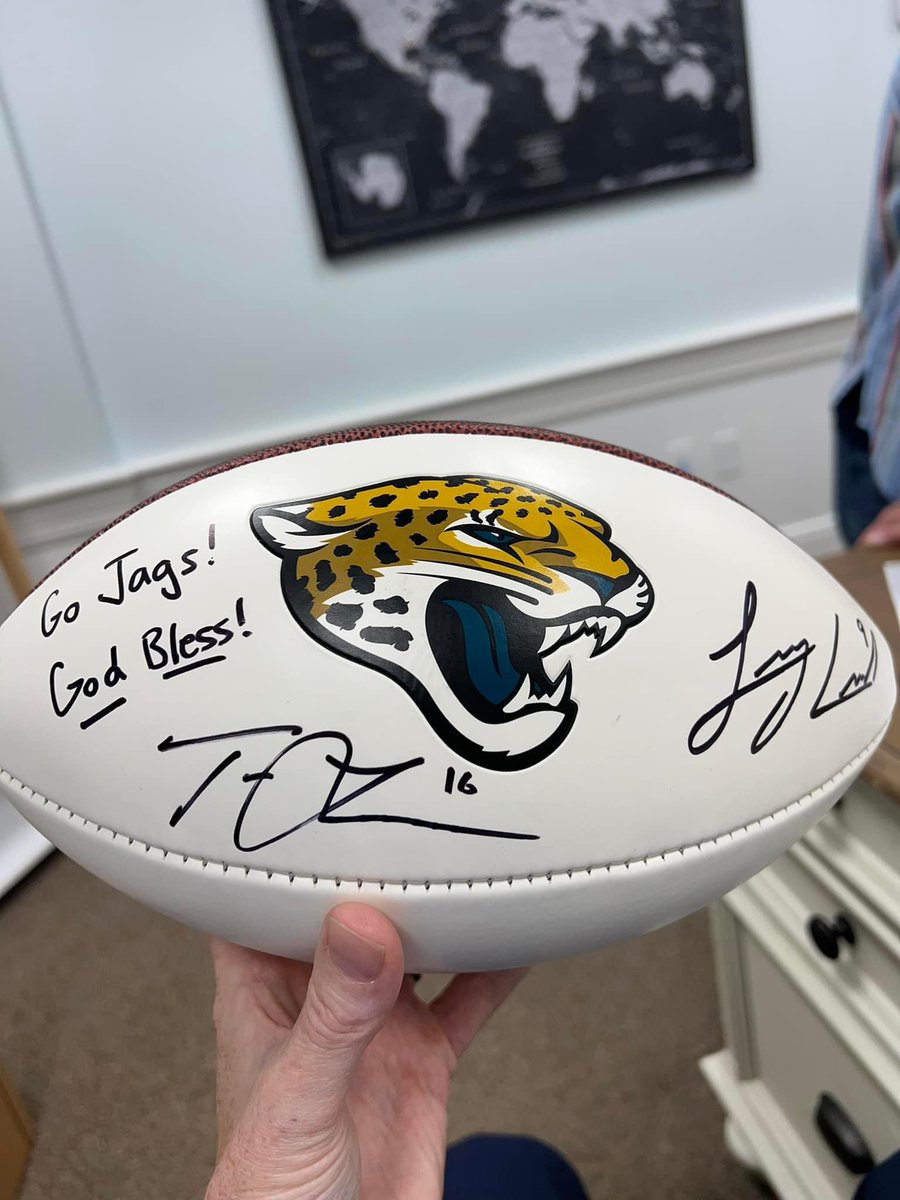 ColumbiaFBC's tweet photo. Which Connect Group will win this football signed by Logan Cooke and Trevor Lawrence? Kickoff Sunday has arrived. #tailgatingforbaptisms https://t.co/sjH2I3xyIV