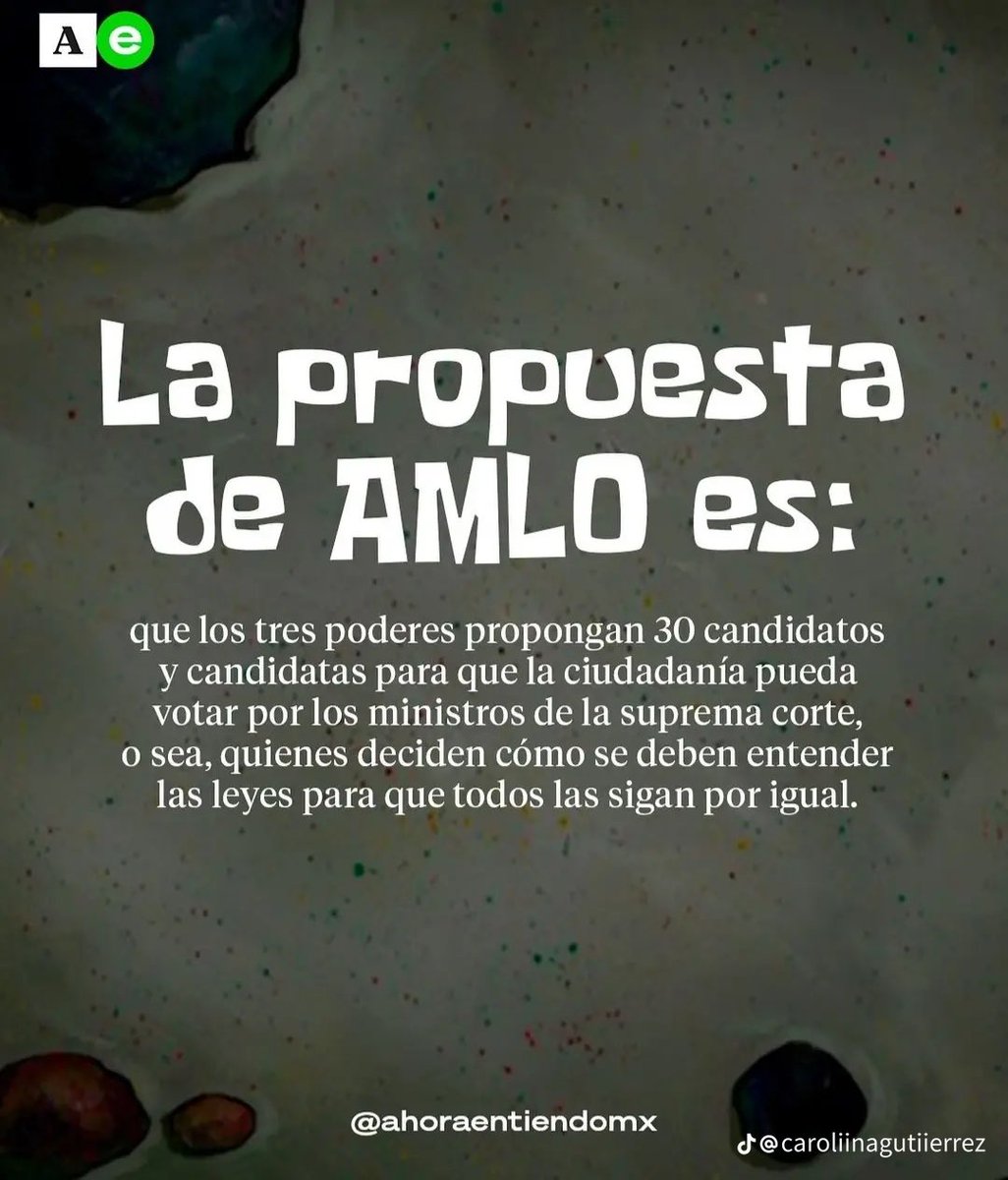 Es que hay que estar en todo. 
Un ojo en la casa de los famosos,
Y un ojo en la reforma judicial. 

Aquí y replican la reforma judicial con Bob esponja. Part 1