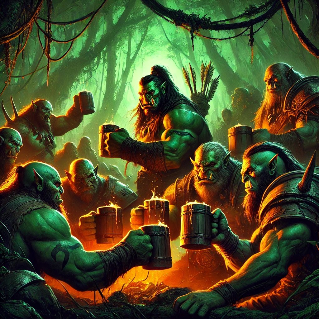 Orcs rise as one! 🧌🟢 Let the green be our guide, mead our reward, and dreams our future! Drink deep, fight hard! 🛡️🔥 Zug zug!

#crofam