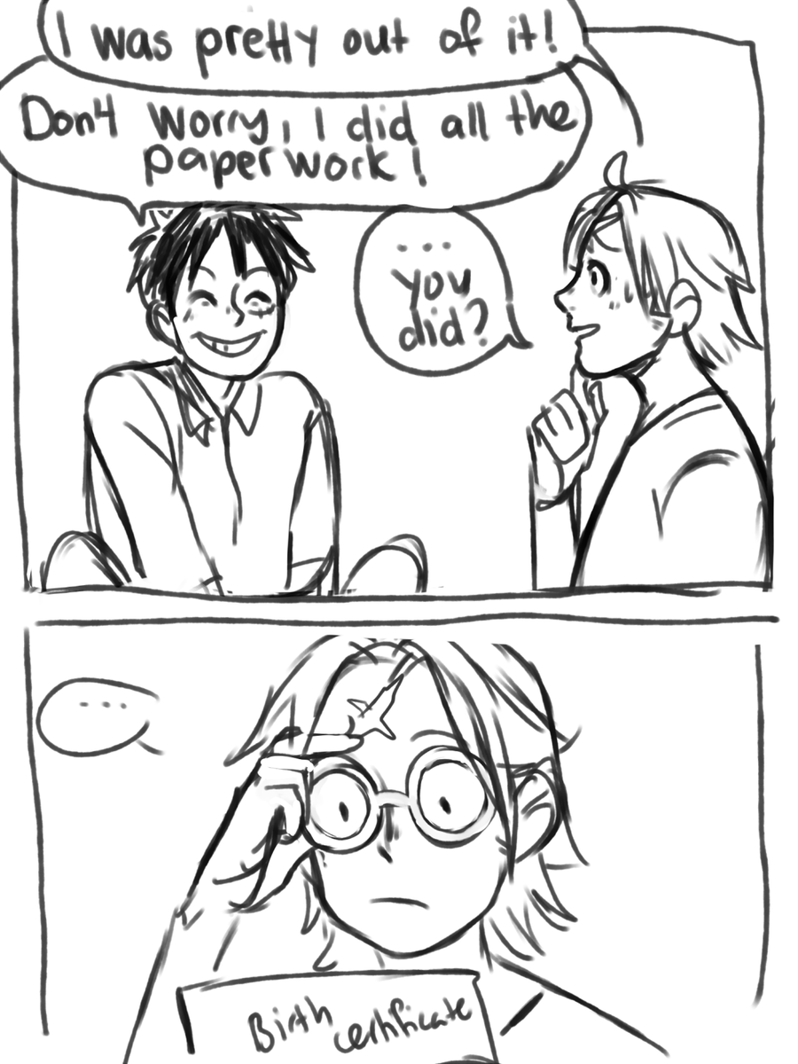 Diminuel's tweet photo. Saffirez on tumblr offered a name suggestion for the Luffy/Koby baby. >w< https://t.co/BrWp8KtepO