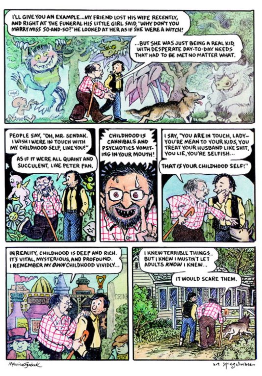 denimneverdies's tweet image. This conversation between Maurice Sendak and Art Spiegelman permanently changed the way I think about children's media. I think you should really think about what Sendak is saying here