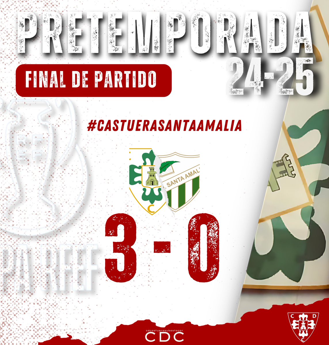 COPA FEDERACIÓN 

FINAL 

Pasamos a la Final de la Fase Autonómica de Copa

Enhorabuena Equipo 

Muchas Suerte <a href="/CDSantaAmalia/">C. D. Santa Amalia</a> nos vemos en la tercera
#aguantecastuera ⚪️🔴
