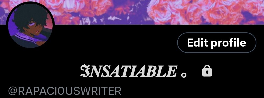 ᅠ

ᅠ

   #𝑰𝑵𝑺✦

   Writer acc up. Follow it.
   Keeping it private tho
   so I don't lose it.

ᅠ

ᅠ