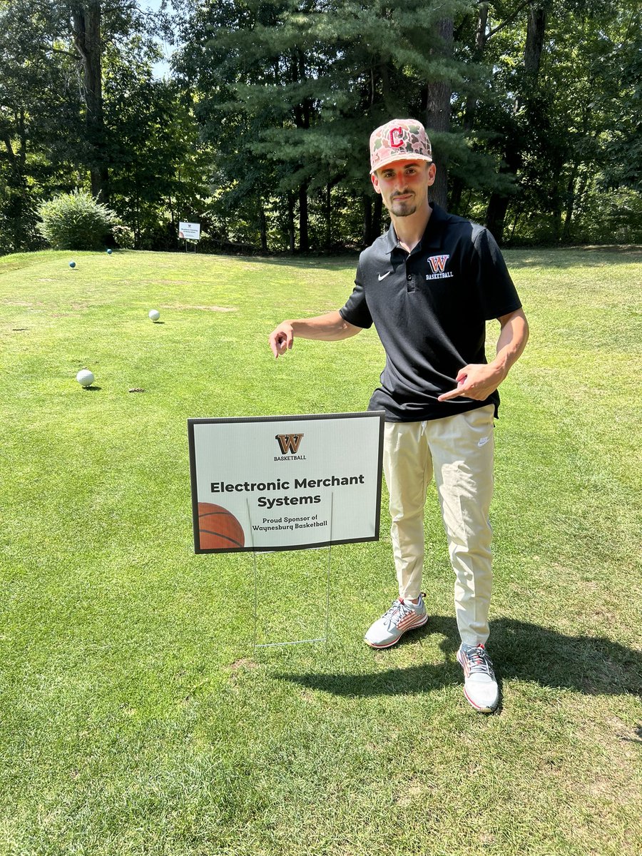 Supporting my Alma Mater Waynesburg University in their Basketball golf outing! Made sure Electronic Merchant Systems was a proud sponsor of the outing! Golf course has Clover terminals and is with First Data… potential customer??? <a href="/EMSInsider/">EMSInsider</a> <a href="/ChairmanJW/">Jim Weiland</a>
