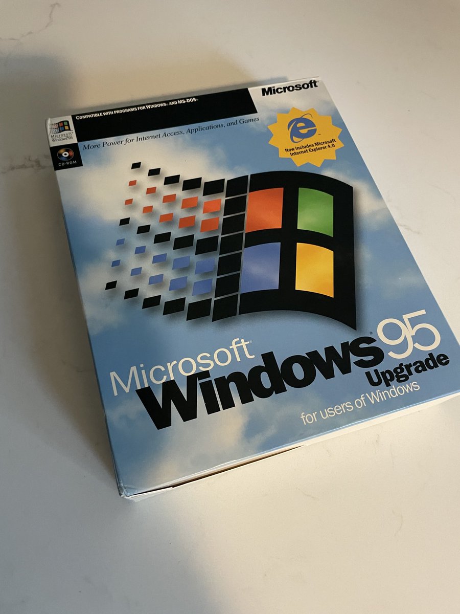 🎂 Today, Windows 95 celebrates its 29th birthday! To be specific, launched on 24 August 1995. A revolution in the adoption and use personal computers that realized the vision of “a Computer on every desk in every home” with the introduction of the start menu and taskbar layout