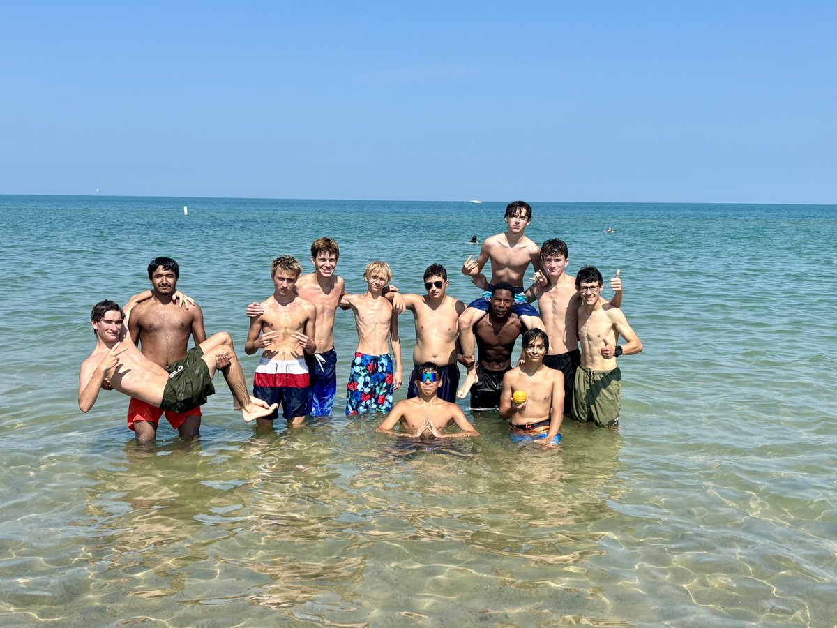 Shepardtfxc's tweet photo. The Shepard XC teams went for a long run at the Indiana Dunes today.  It was a great day at the beach afterwards! https://t.co/bsNxJ7VZj7