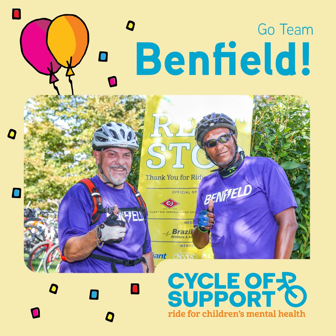 GO TEAM BENFIELD! Last year, Team Benfield helped raise more than $850,000 for children's mental health programs in New York. Learn about how you can pledge to Team Benfield or ride with us on September 15 by visiting CycleofSupport.org.
