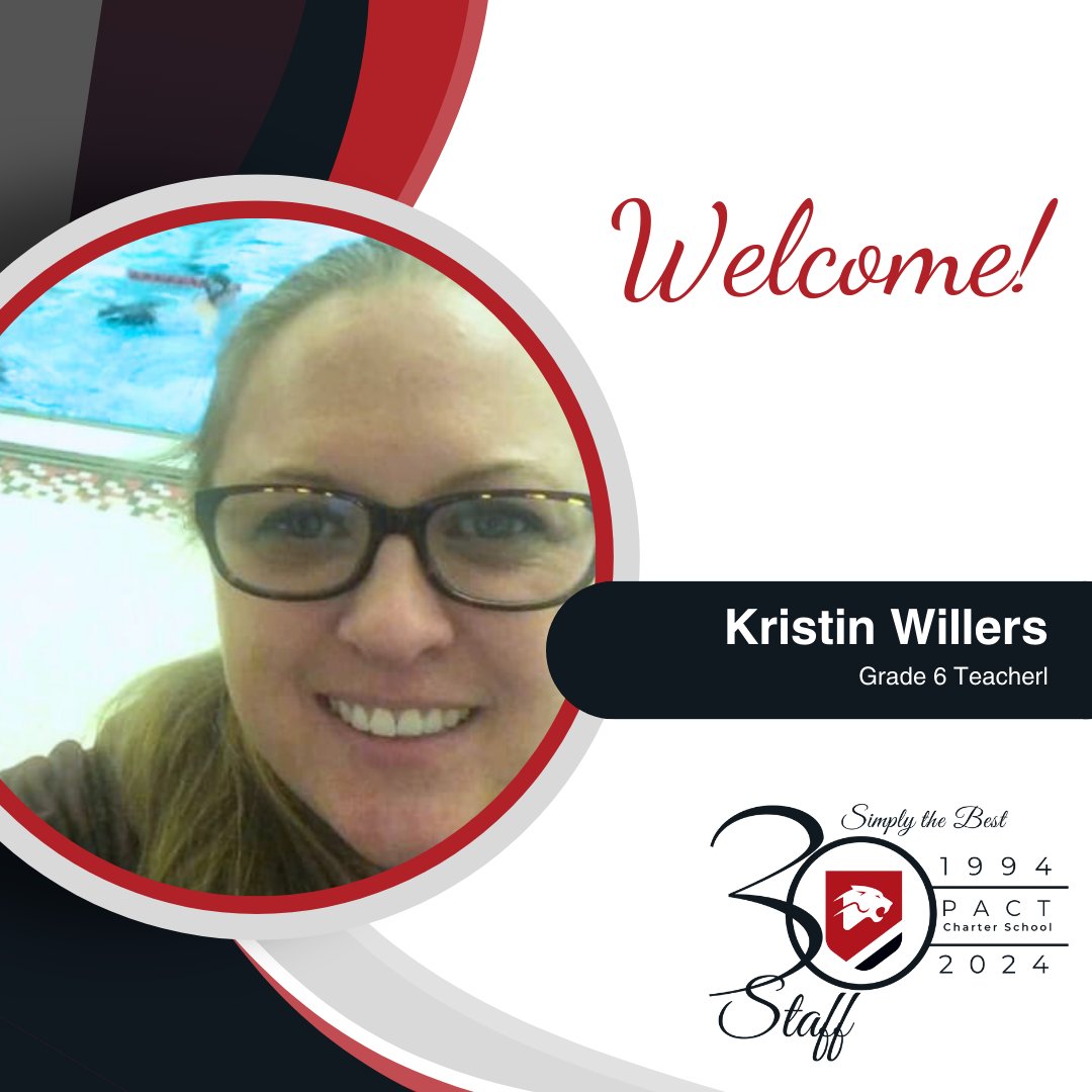 We are excited to have Kristin Willers join the grade 6 team at the Secondary Campus! Hired with just a few days to prepare, she is thankful for the staff who are so supportive of each other and collaborative. Welcome to PACT, Ms. Willers! #PACTPride #SimpleTheBestStaff