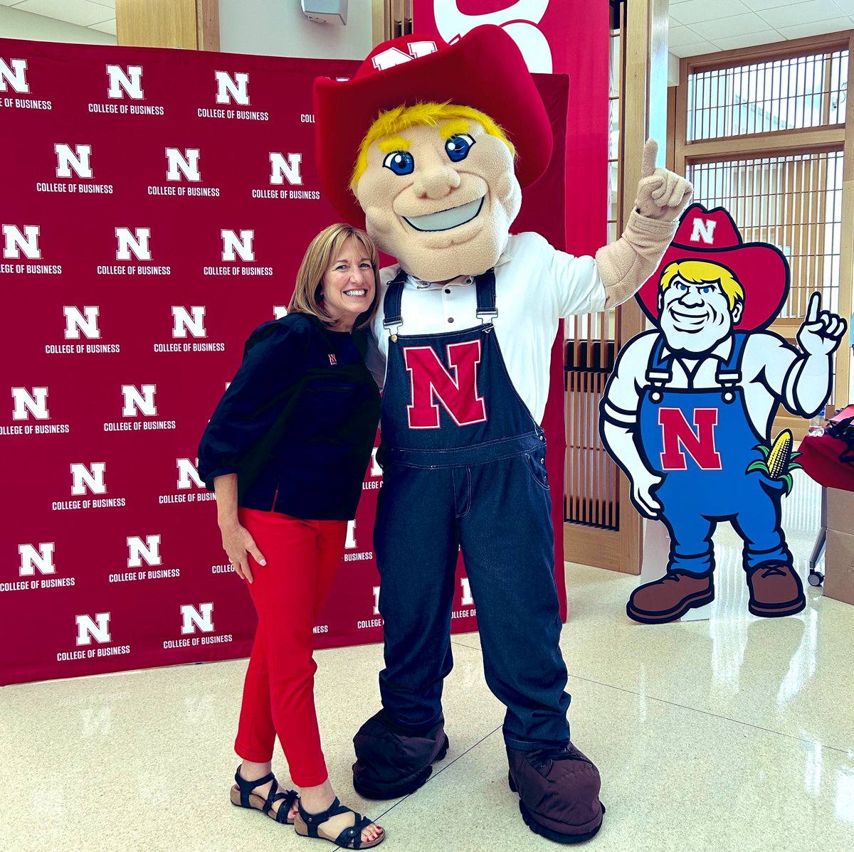 Welcomed students back to <a href="/NebraskaBiz/">Nebraska Business</a> with the help of our friend!