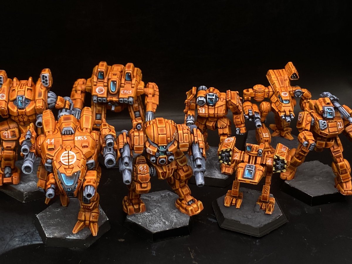 My support lance is finished. #battletech #mechwarrior #battletechminiatures #paintingbattletech