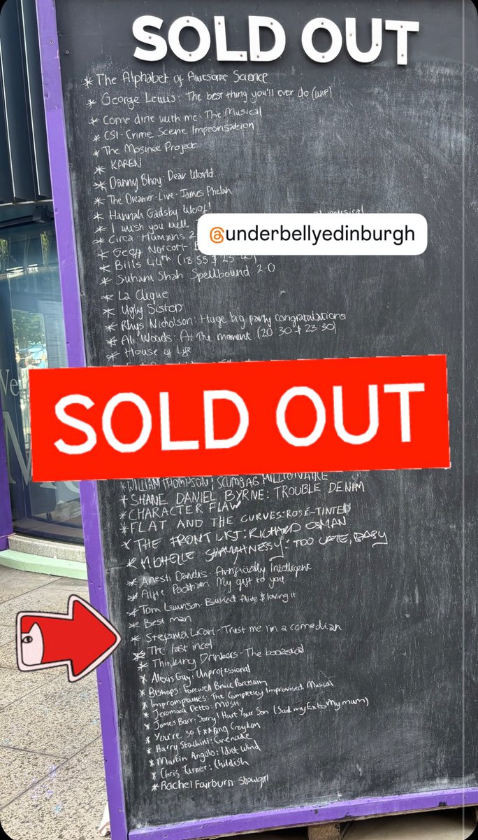 Stefania Licari (@stefanialicari) on Twitter photo Nicely sold out today, one more final chance to chat h me tomorrow <a href="/FollowTheCow/">Underbelly Edinburgh</a>
tickets.edfringe.com/whats-on/stefa… Nicely sold out today, one more final chance to chat h me tomorrow <a href="/FollowTheCow/">Underbelly Edinburgh</a>
tickets.edfringe.com/whats-on/stefa…