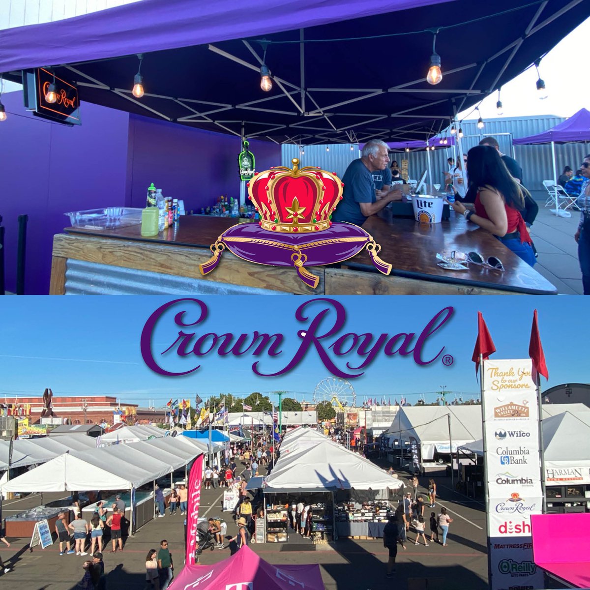 Looking for the perfect spot to elevate your Fair experience? Head up to the Crown Royal Rooftop Bar! 

Enjoy live music by Jacob Westfall, panoramic views, and a selection of adult beverages, all from this prime location on the east side of the Jackman-Long Building.

And don...