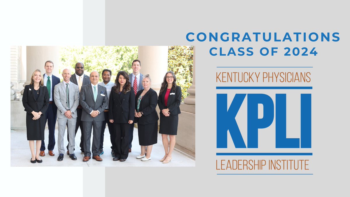 KYMedAssoc's tweet image. Congratulations to the 2024 class of #KPLI, who were recognized during KMA’s 2024 Annual Meeting. #KYMA2024