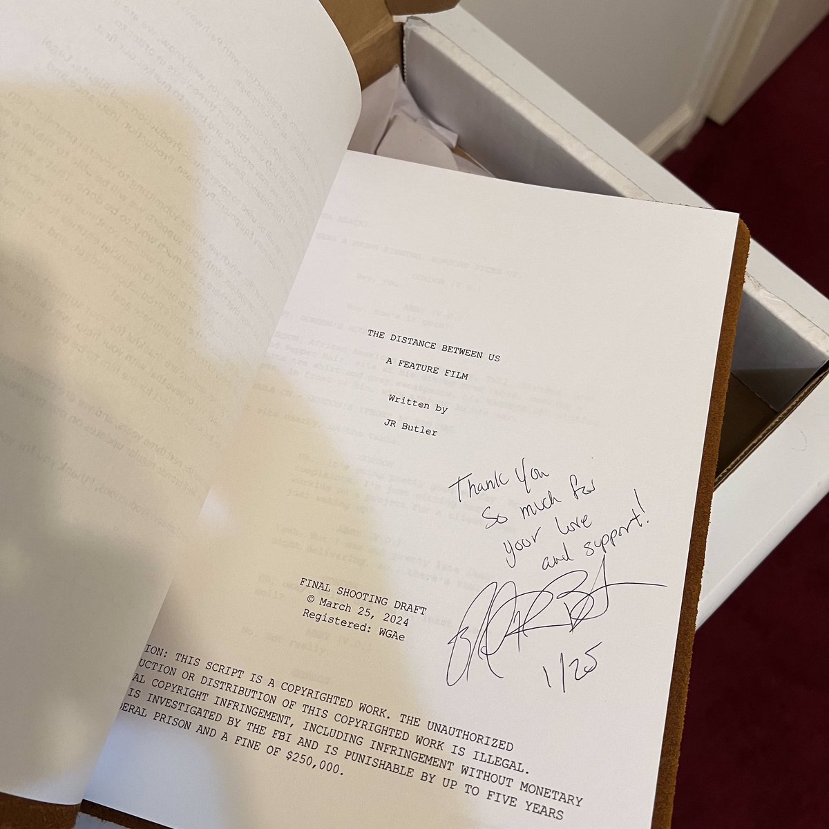 iamjroc1's tweet image. My first feature film script @TDBUMovie is finally locked and ready for production! #thedistancebetweenus #screenwriter #filmmaker #comingsoon