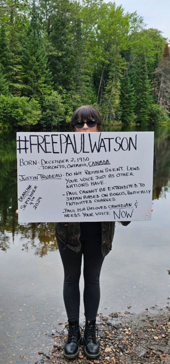 Pls make a sign, take a selfie and tweet and send a message on Instagram to Justin Trudeau asking him to speak out on behalf of <a href="/CaptPaulWatson/">Captain Paul Watson Foundation 🐋🏴‍☠️</a>, who is a beloved Canadian Citizen.

Twitter - <a href="/justintrudeau/">Justin Trudeau</a>

Instagram - justinpjtrudeau
