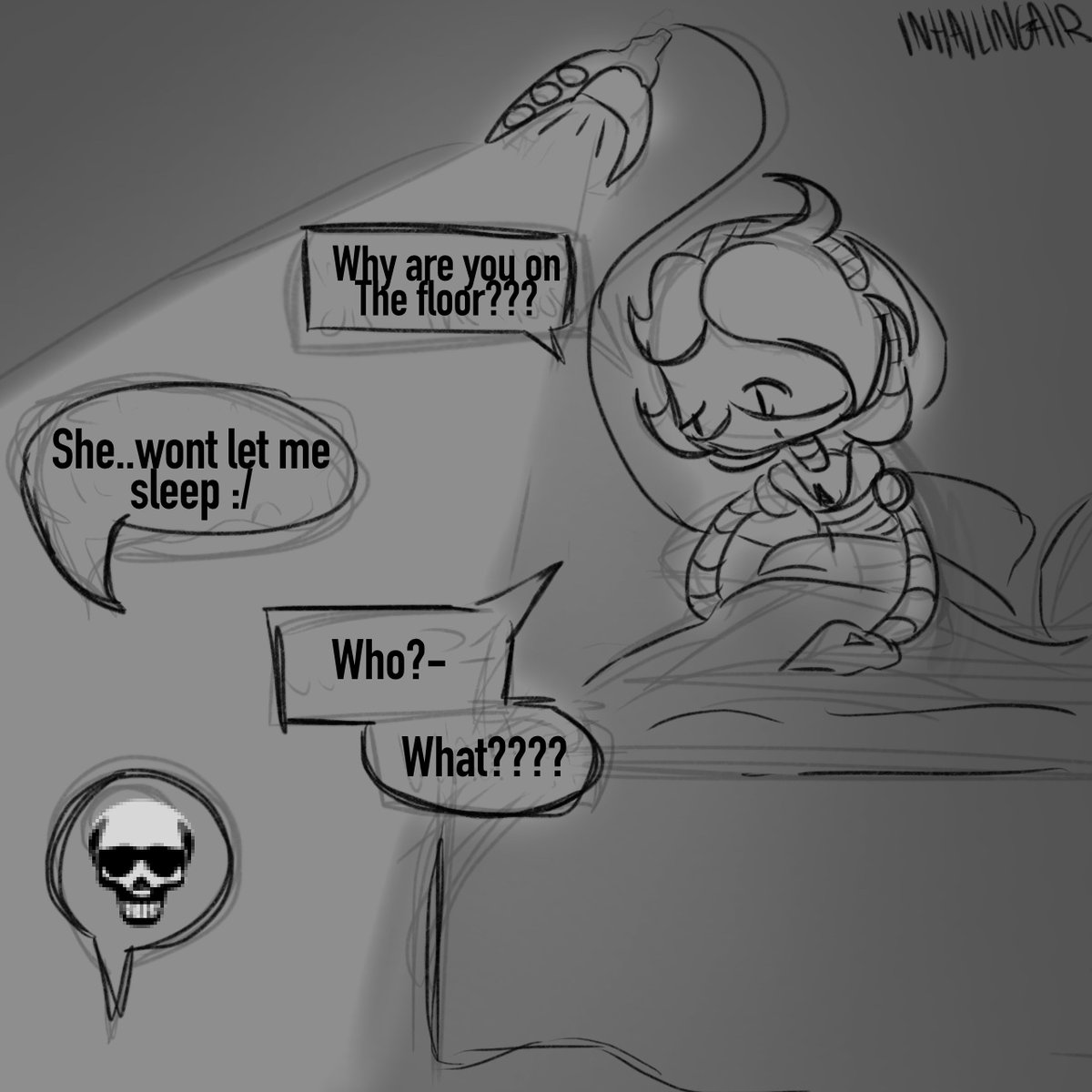 Inhailingair's tweet image. I like to imagine doll is just haunting V and messing with her now 
#murderdrones