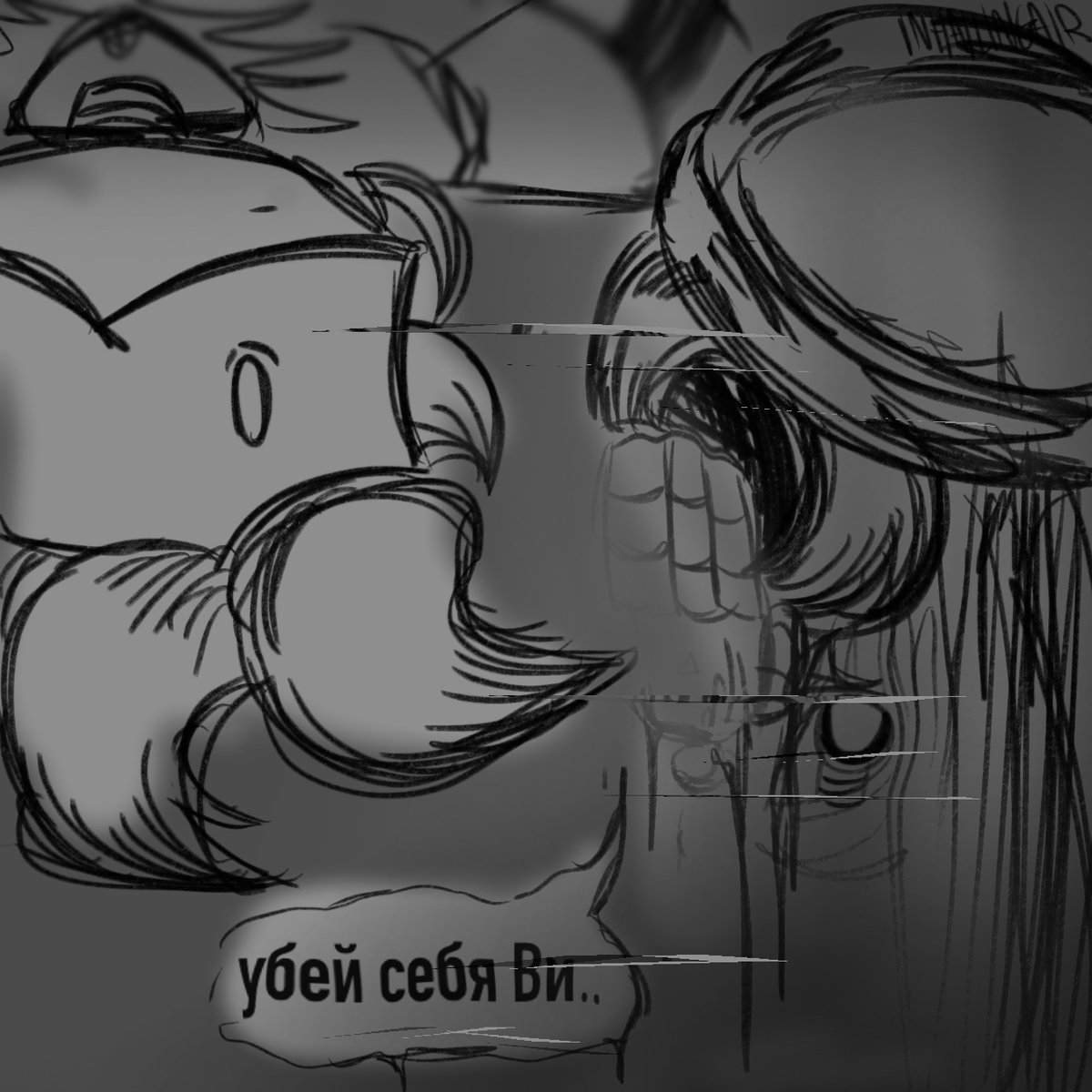 Inhailingair's tweet image. I like to imagine doll is just haunting V and messing with her now 
#murderdrones