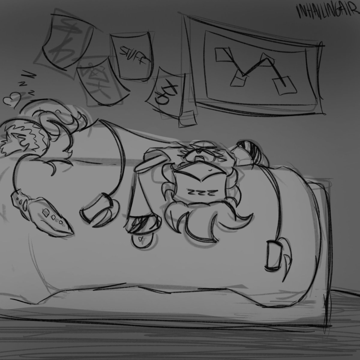 Inhailingair's tweet image. I like to imagine doll is just haunting V and messing with her now 
#murderdrones