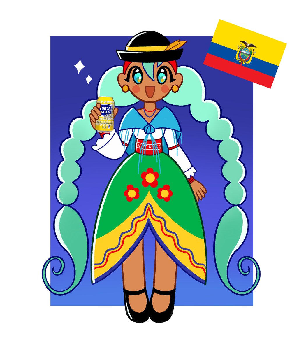bloodandsugars's tweet photo. Adding Ecuadorian Miku to this trend!!! 🇪🇨🇪🇨🇪🇨 https://t.co/X5gIt52drM