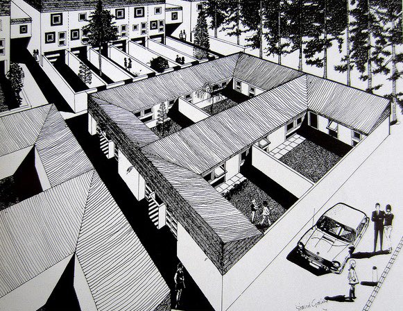 Currently fascinated with the illustrations for Irvine New Town Plan after <a href="/MurphyNiallGLA/">Niall Murphy</a> mentioned them in the #brutalglasgow podcast. What a vision! Intrigued by the hotel over the motorway right beside the beach