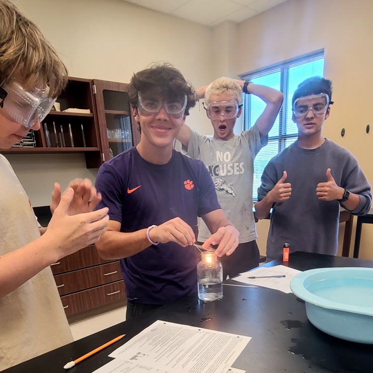 DWDanielHigh's tweet photo. Honors Chem prepared and tested for oxygen gas from the decomposition of hydrogen peroxide, Foundations class using a motion detector to create time vs distance graphs, Leadership class doing GOAT questions and why, & Collaborative Teacher Team during Lion Time
#day016 #oneDANIEL https://t.co/TmpNPDY1Sb