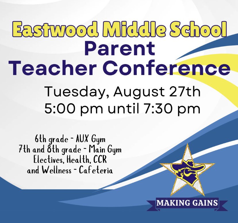 EMS Raiders (@ems_raiders) on Twitter photo Tuesday August 27th is Parent/Teacher conference night at EMS. Please review the flyer for details. #makinggains <a href="/ZubiateSteve/">Steve Zubiate</a> <a href="/tvega_EMS/">Tanya Vega</a> <a href="/YMelendez_EMS/">Yolanda Melendez</a> Tuesday August 27th is Parent/Teacher conference night at EMS. Please review the flyer for details. #makinggains <a href="/ZubiateSteve/">Steve Zubiate</a> <a href="/tvega_EMS/">Tanya Vega</a> <a href="/YMelendez_EMS/">Yolanda Melendez</a>