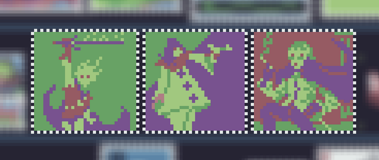 Dropped a <a href="/Blitkin_Project/">Blitkin</a> trio on <a href="/basepaint_xyz/">BasePaint</a>'s 'Stamp Collection' today. Here are three aspects of the Eternal Champion - 'Black Blade,' 'Lord Jagged' and 'Mastermind.'

opensea.io/assets/base/0x…