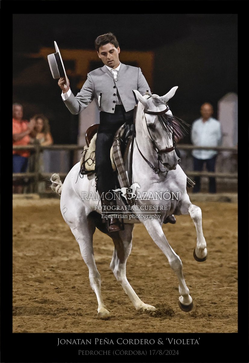 ramonazanon's tweet image. Breve resumen de la participación de Jonatan Peña Cordero montando a 'Violeta' en la 'IV Velada Vaquera' celebrada el pasado 17 de agosto en la pista hípica 'El Salvador', Pedroche (Córdoba).