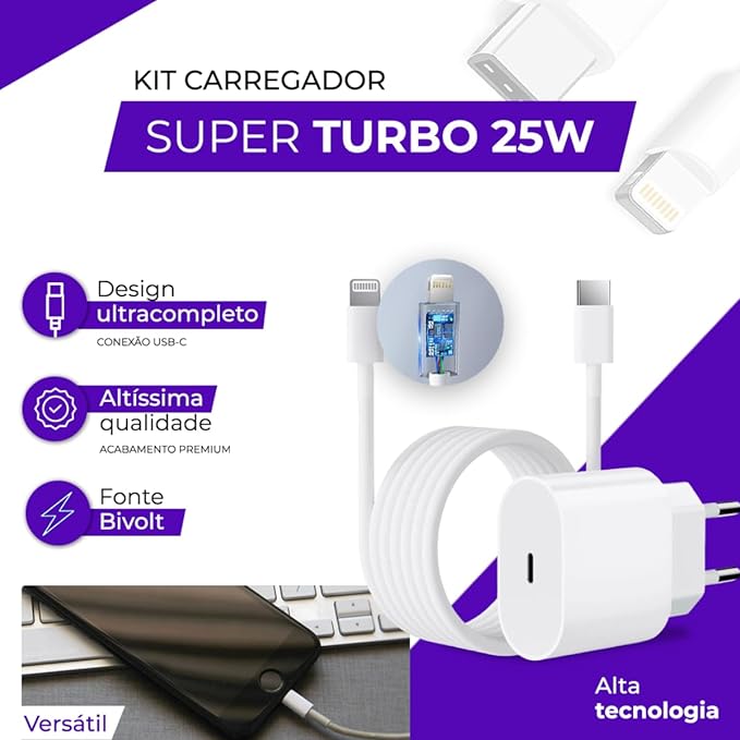 CARREGADOR TURBO QUE CARREGA ATE A MAE

Carregador Turbo 25W Compatível iPhone 8 Plus X Xr 11 12 13 14 Plus Pro Max iPad Carga Rápida Usb-c Com Cabo Tipo C LIGTHNING Com Tecnologia PD POWER DELIVERY

de 64,50
POR 49,90
amzn.to/3T58SFT