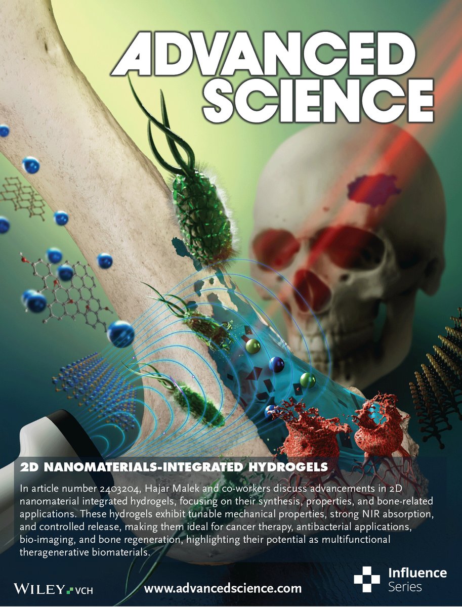 Our cover art at Advanced Science lnkd.in/e-tYeaeR has been featured as a Frontispiece of the issue 31. 

Thanks Ehsan Faridi and collaborators for this nice design. 

Access to full article: lnkd.in/ekg5epNF