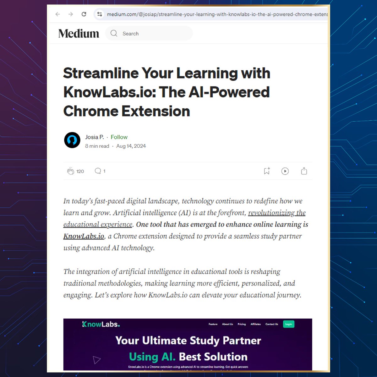 knowlabsio's tweet photo. Say Goodbye to Study Struggles! 🎓 Enhance your learning with https://t.co/2ITP01WXVq’s advanced AI features. Learn more in our latest article! https://t.co/RipQK0Vj9j  

#AIInEducation #StudySmart #KnowLabs https://t.co/trCHIp0K7Y