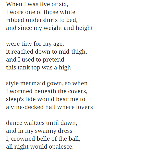 "Apotheosis"-Jenna Le's elegantly rhymed poem of childhood imagination.
newversereview.com