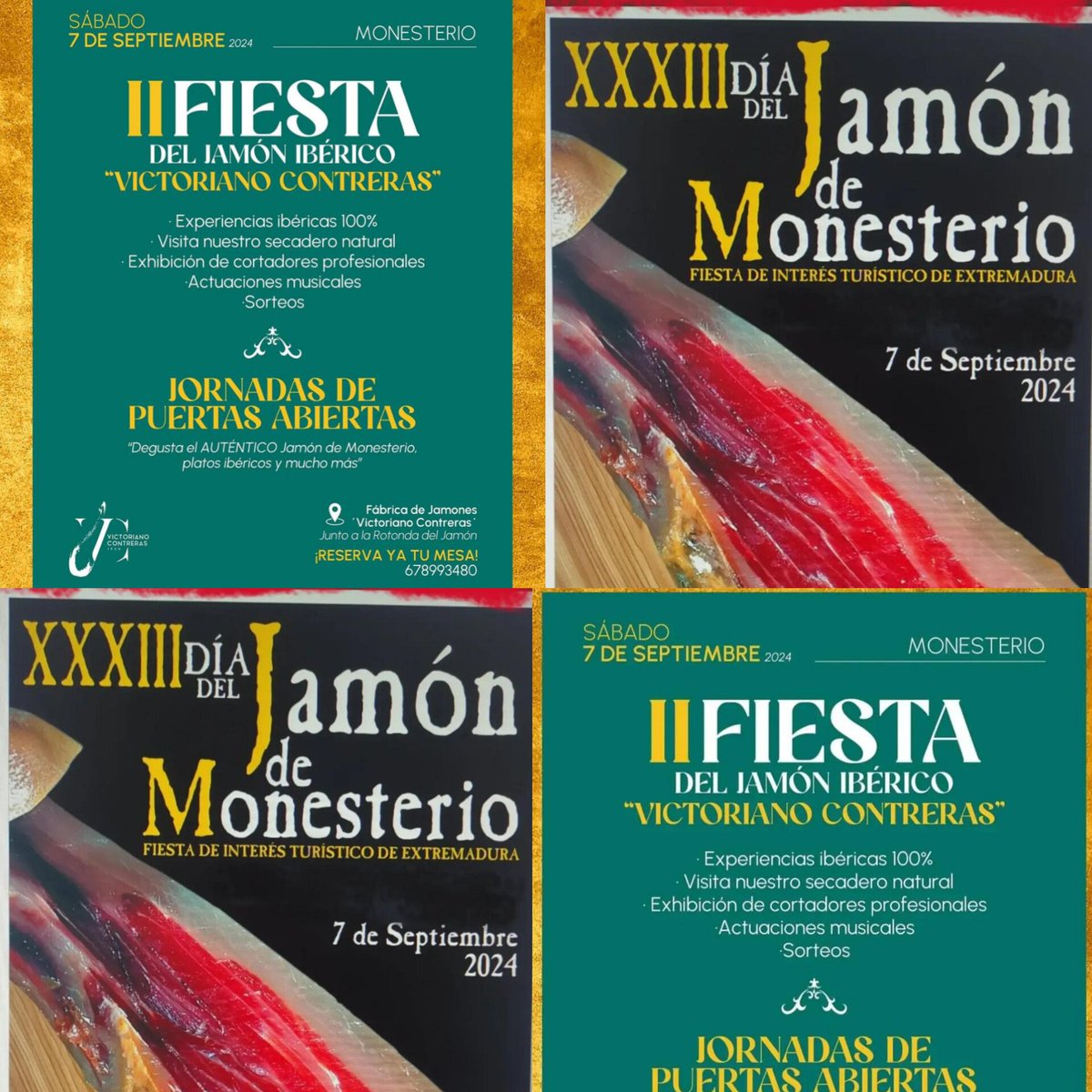 MonesterioSpain's tweet photo. ¡ No te lo puedes perder !

7 de Septiembre 2024

El mejor Jamón está en Monesterio.

#jamondemonesterio
#díadeljamóndemonesterio https://t.co/RQ5Hg3Ponq