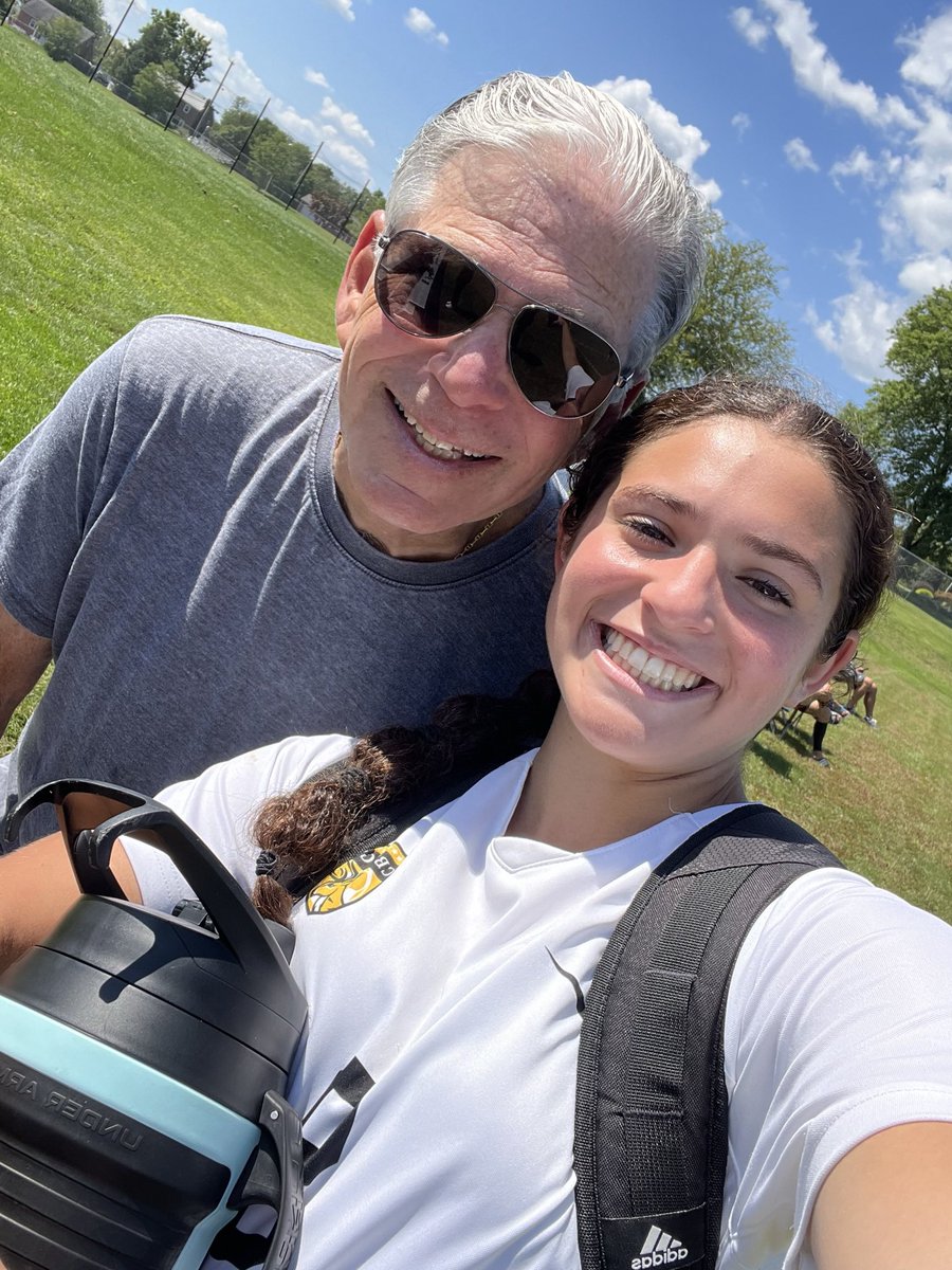 First high school game yesterday! Nothing better than having my biggest fan, my Poppop Mur, coming to support me☺️⚽️😘