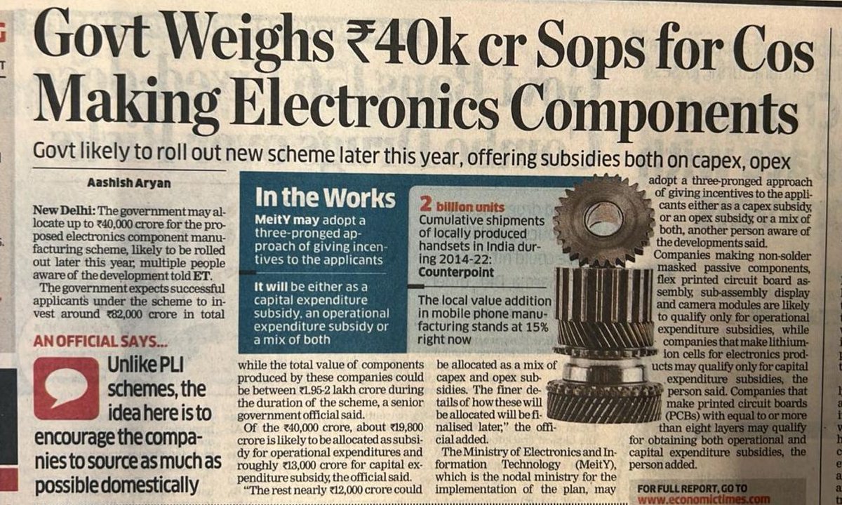 swing_trade9090's tweet photo. 11 EMS firms to watch out for :
🎆 PG Electroplast
🎆 Dixon Tech
🎆 Tejas Networks
🎆 Amber Enterprises 
🎆 Avalon Techn
🎆 Cyient DLM
🎆 Exicom Tele-Sys
🎆 IKIO Lighting
🎆 Kaynes Technologies
🎆 Netweb Technologies
🎆 Syrma SGS 

The first 3 are my favorites. https://t.co/h9w3ppShFt