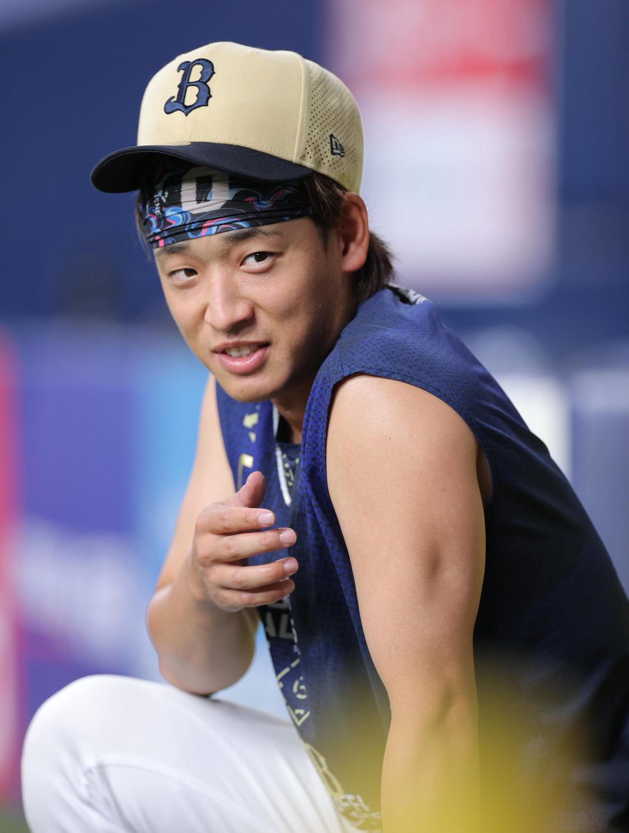 練習を行う #渡部遼人 選手 #Bs2024 #オリックスバファローズ スポーツ